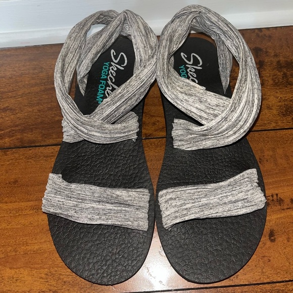 Skechers Cali Meditation sky Grey Yoga sandals - Picture 1 of 3